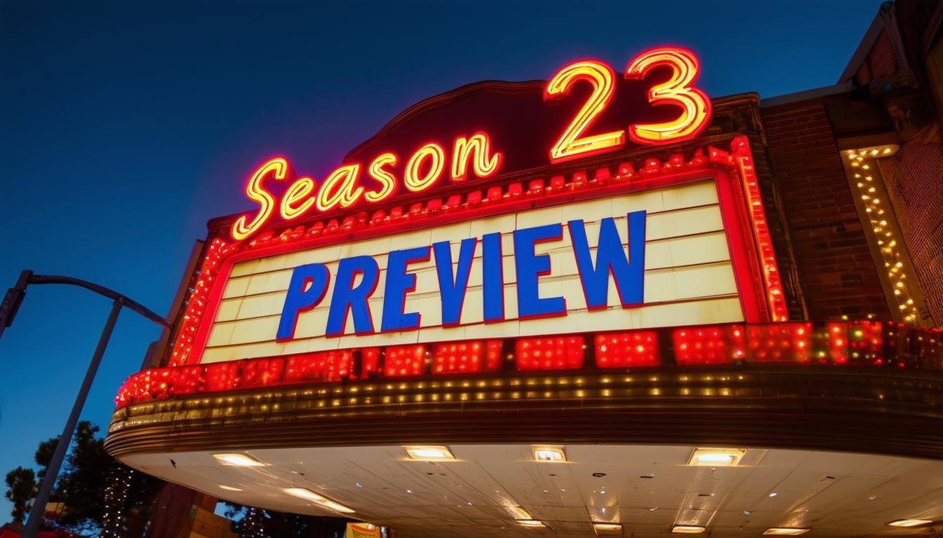 movie theater marquee reading Season 23 Preview